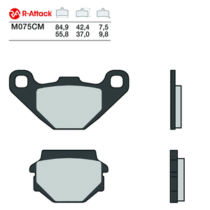 Plaquettes de frein moto R-Attack M075CM en carbone-céramique avant et arrière homologuées R90 - Product Image 1