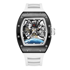 CHANCE <b>Automatic</b> Mechanical Watch for Men Fashion Sport <b>Wristwatch</b> with Stainless Steel Case Silicone Strap Luminous Hands - Product Image 1