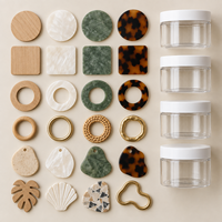 Fournitures de fabrication de bijoux personnalisés, bocaux transparents en PET avec couvercles pour perles, breloques, composants, organisation de petites pièces, vente en gros