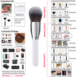 HMU 30 pinceaux <span class=keywords><strong>de</strong></span> maquillage synthétiques et à poils naturels pour fond <span class=keywords><strong>de</strong></span> teint, poudre, fard à paupières, estompage et contour – Kit complet pour maquilleurs professionnels - Product Image 3