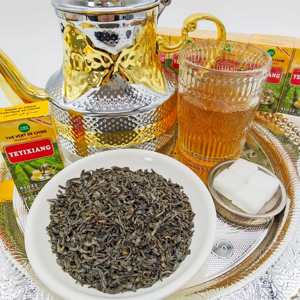 Boîte de 25g de thé <span class=keywords><strong>vert</strong></span> Chunmee <span class=keywords><strong>VERT</strong></span> DE CHINE 41022 en vrac, thé santé minceur, infusion chaude - Product Image 1