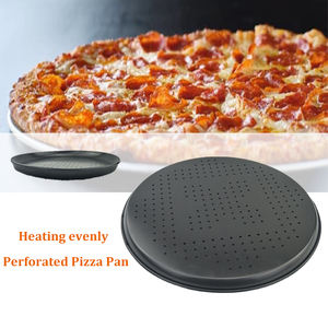 AOLIJUE-utensilios de cocina para <span class=keywords><strong>Pizza</strong></span>, sartén de malla personalizada Circular de Metal para hornear, bandeja antiadherente para <span class=keywords><strong>Pizza</strong></span> con agujeros - Product Image 2