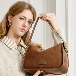 Célèbre marque de haute qualité luxe en cuir véritable daim sac à main femmes grande capacité sacs de marque luxe femmes sac à bandoulière - Product Image 2