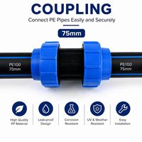 Raccord de compression robuste de 75 mm, résistant à une pression de 10 bars, connexion de tuyau robuste pour l'alimentation en eau et les systèmes d'irrigation