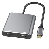 Station d'accueil convertisseur Type-C 4 en 1 avec double hub USB pour Switch, téléphone portable, tablette, ordinateur portable