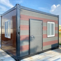 Maison préfabriquée en conteneur à deux chambres individuelles personnalisée avec chambre/salon/entrée, mobile, facile à assembler, design moderne en kit