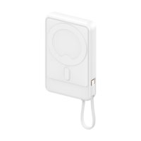 Power Bank Nirkabel Magnetik 10000mAh dengan Layar LED untuk Jam Tangan, Pengisian Daya Nirkabel Cepat 15W, Portabel Mini PD Lanyard ABS