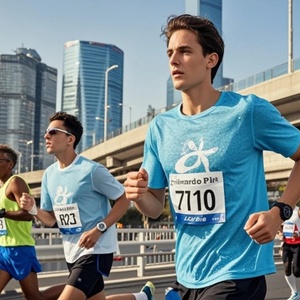 Camiseta de Maratón Sublimada OEM de Secado Rápido, Jersey Personalizado 100% Algodón Tejido, Talla Grande - Product Image 1