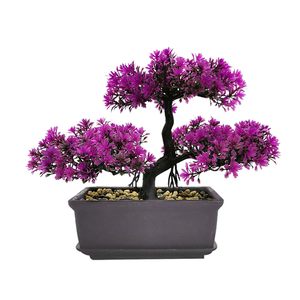 Vente en gros de petits arbres bonsaï artificiels en plastique pour la décoration intérieure, Noël, mariages, Halloween, remise de diplômes, plante artificielle en pot - Product Image 3