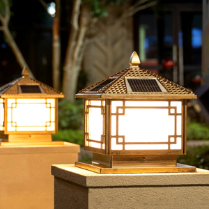 Luz de bolardo de pilar de aluminio impermeable LED E27 solar al aire libre con control remoto 2W 3W IP65 - Product Image 4