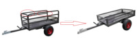 Remorque de transport ATV en acier multi-usages OEM, avec capacité de charge de 400 kg, faible MOQ, meilleur prix