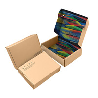 Boîte d'emballage en papier kraft à impression recto-verso pour l'e-commerce, emballage express pour vêtements, boîte de colisage