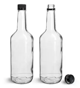 1000 Ml Clear Lange Hals Glas Mixer Liquor Geest Fles Met Verzegelde Afsluitdop