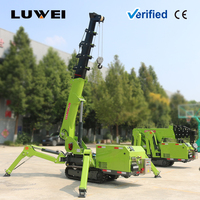 GUINCHO HIDRÁULICO A DIESEL LUWEI DE 2-12 TONELADAS COM CONTROLE REMOTO TELESCÓPICO DE ALTA EFICIÊNCIA, CAPAZ DE ELEVACIONAR 20M, EQUIPAMENTO DE ELEVACÃO Sobre Esteiras