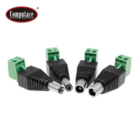 Adaptateur de borne de connexion femelle DC 2,1 mm de haute qualité avec verrouillage par vis, prise femelle DC sans soudure à 2 broches, contact en laiton 5A