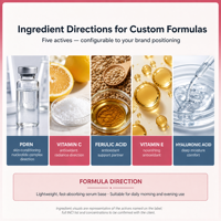 Sérum PDRN en marque privée, réparation de la peau coréenne, acide férulique, vitamine E, vitamine C, anti-âge, raffermissant, boostant l'éclat, sérum facial OEM