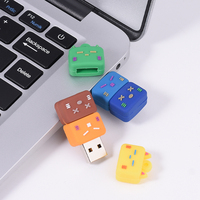 USB Flash Drive kartun hewan lucu, Flash Drive USB 8 gb16 GB 32GB 64GB USB 2.0 stik memori Flash
