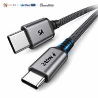 Cable de Carga Rápida Trenzado USB 2.0 Tipo-C a Tipo-C de 240W PD 3.1 48V 5A de Fábrica UNIEAN