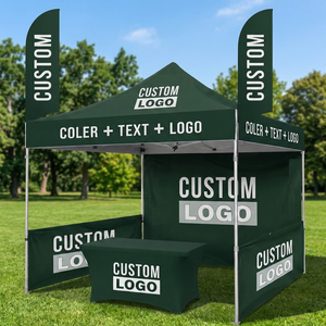 Tente pliante imperméable quatre saisons 3x3m à structure en acier, impression numérique, portable pour événements, expositions, salons professionnels, publicité - Product Image 1