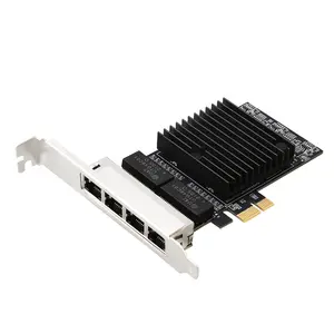 שרת PCIE כדי ארבע יציאות Gigabit כרטיס רשת RJ45 רך מסלול 1000M שולחן העבודה רשת כרטיס 82571 שבב