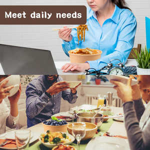 Bol à salade avec couvercle en PLA, écologique, jetable - Product Image 6