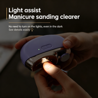 Professioneller Salon-Qualitäts 2-in-1 Elektrischer Nagelknipser mit ABS-Gehäuse und Nano-Glas-Nagelpolierer für Maniküre-Pediküre-Set