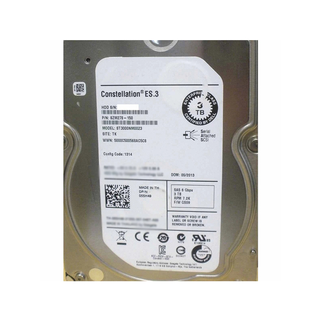 55H49 3TB 7200RPM 3.5 Inch SAS HDD 55H49 Enterprise Server Hard Drive 6Gb/s Large Capacity Storage Supplier