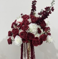J-FB212 Großhandel Weiße Blumenkugel-Tischdekoration Künstliche Blumenkugel Hochzeitsblumen-Kugel Große Seidenblumen-Kugel für Hochzeiten