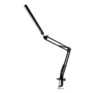 Fx310 lâmpada led para leitura, lâmpada de mesa de trabalho para tatuagem com braço longo, flexível e regulável, 10w, para cuidados com os olhos e braçadeira