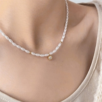 Collier Bowei style coréen doux avec perles rondes et pendentif cœur pour la clavicule