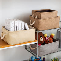 Citylife tissu Cube toile pliable boîtes de rangement panier tissu pliable tissu bac organisateur stockage pour blanchisserie jouets
