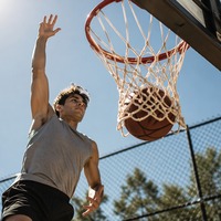 Promotion : Filet de basketball professionnel Chuansi Shandong robuste à 12 boucles en acier pour entraînement extérieur