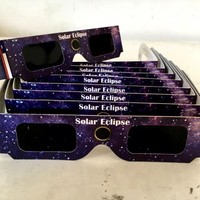 Lunettes personnalisées en papier pour l'éclipse solaire totale 2026, lunettes de vision carrées pour l'éclipse solaire, monture intégrale, résistantes aux UV, UV400, certifiées CE ISO