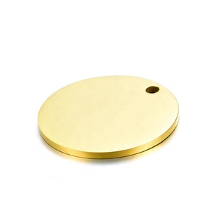 Yiwu Aceon Đồng Xu Đĩa Trống 30Mm Bằng Thép Không Gỉ Tùy Chỉnh Hình Dạng Của Bạn IPG Vàng Bóng Gương Kết Thúc Vòng Cổ Thú Cưng Thẻ Chó - Product Image 2