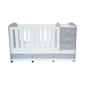 Set <span class=keywords><strong>Lettino</strong></span> Multifunzionale 3-in-1 JINS per Bambini <span class=keywords><strong>con</strong></span> <span class=keywords><strong>Cassetti</strong></span>, Comoda Culla in Legno per Neonati e Bambini, Uso Domestico e Alberghiero - Product Image 4