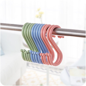 Multi-purpose S-shaped <b>hooks</b>, kitchen <b>hooks</b>, clothing <b>hooks</b>, <b>plastic</b> PP <b>hooks</b>, wholesale, 8-pack - Product Image 1