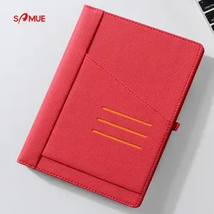 Simple Office ใช้ที่มีสีสันเรียงราย PU Notebook พร้อมห่วงปากกา