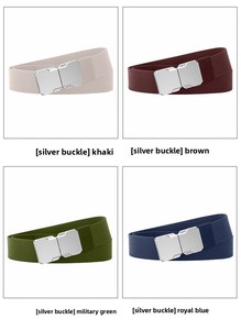 Cinture a sgancio rapido di fabbrica con fibbia in metallo <span class=keywords><strong>cintura</strong></span> in vita <span class=keywords><strong>elastica</strong></span> kaki blu verde <span class=keywords><strong>marrone</strong></span> grigio <span class=keywords><strong>cintura</strong></span> in tessuto nero Casual uomo donna - Product Image 6