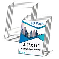 Support de table en acrylique de petite taille pour affichage de cartes de visite et d'étiquettes de produits