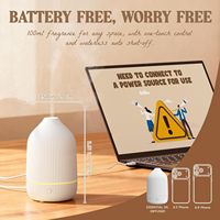 Diffuseur d'arômes ultrasonique de table à thème animalier mignon et écologique, éclairage LED, sans eau, arrêt automatique, alimentation USB, silencieux 35 dB