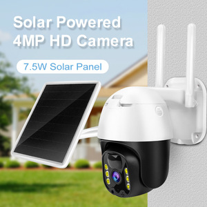 Solar Powered 4MP HD Outdoor <b>Camera</b> With 7.5W Panel Wireless Surveillance Night Vision For Home <b>Security</b> - Product Image 1