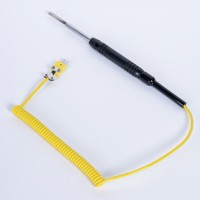 High Accuracy Handheld Thermocouple with Armored Handle and Flexible Sheath Thermocouple for Heating Metal Plate Groove Surfaces