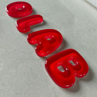 Lettres en gel 3D personnalisées avec logo, lettres en acrylique transparent, lettres en bulle, lettres en acrylique cristallin, lettres en relief, logo de signalisation
