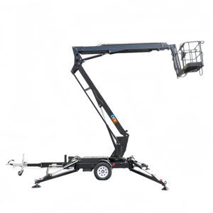 Plateforme élévatrice hydraulique à nacelle de 24 m, norme européenne, télescopique, électrique, rotation à 360°, multi-carburant, nacelle élévatrice remorquable - Product Image 3