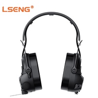 Casque tactique LSENG NRR26dB, équipé de connecteurs U-174/U, PTT&VOX et micro détachable pour le tir et l'entraînement tactique
