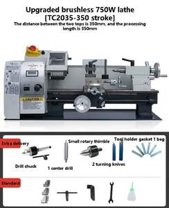 Mini Metall-Drehmaschine variable Geschwindigkeit 2250 Drehzahlen pro Minute 3-Klauen-Chuck-Mini-Drehmaschine präzision digitale Anzeige für Metalldrehen - Product Image 4