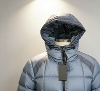 Doudoune Marque de Luxe Bleue pour Femmes, Manteaux d'Hiver Personnalisés, Veste Matelassée Hommes et Femmes