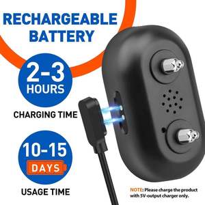 كلب Amz مكافحة النباح طوق قابلة لإعادة الشحن للماء IP67 لا النباح طوق التصفير الاهتزاز طوق صدمة الكلب النباح جهاز رادع - Product Image 6