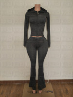 Ensemble deux pièces pour femme imprimé léopard : Sweat à capuche court zippé et short taille haute coupe ajustée, style streetwear au-dessus du genou