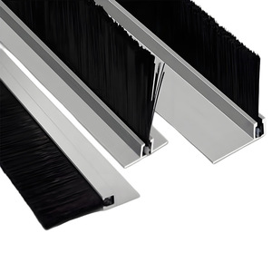 Brosse à lanières en alliage d'aluminium de type H pour panneau aveugle de cabinet 2U, brosse de protection inférieure pour boîtier de câbles, épaisseur et longueur des poils personnalisables - Product Image 3